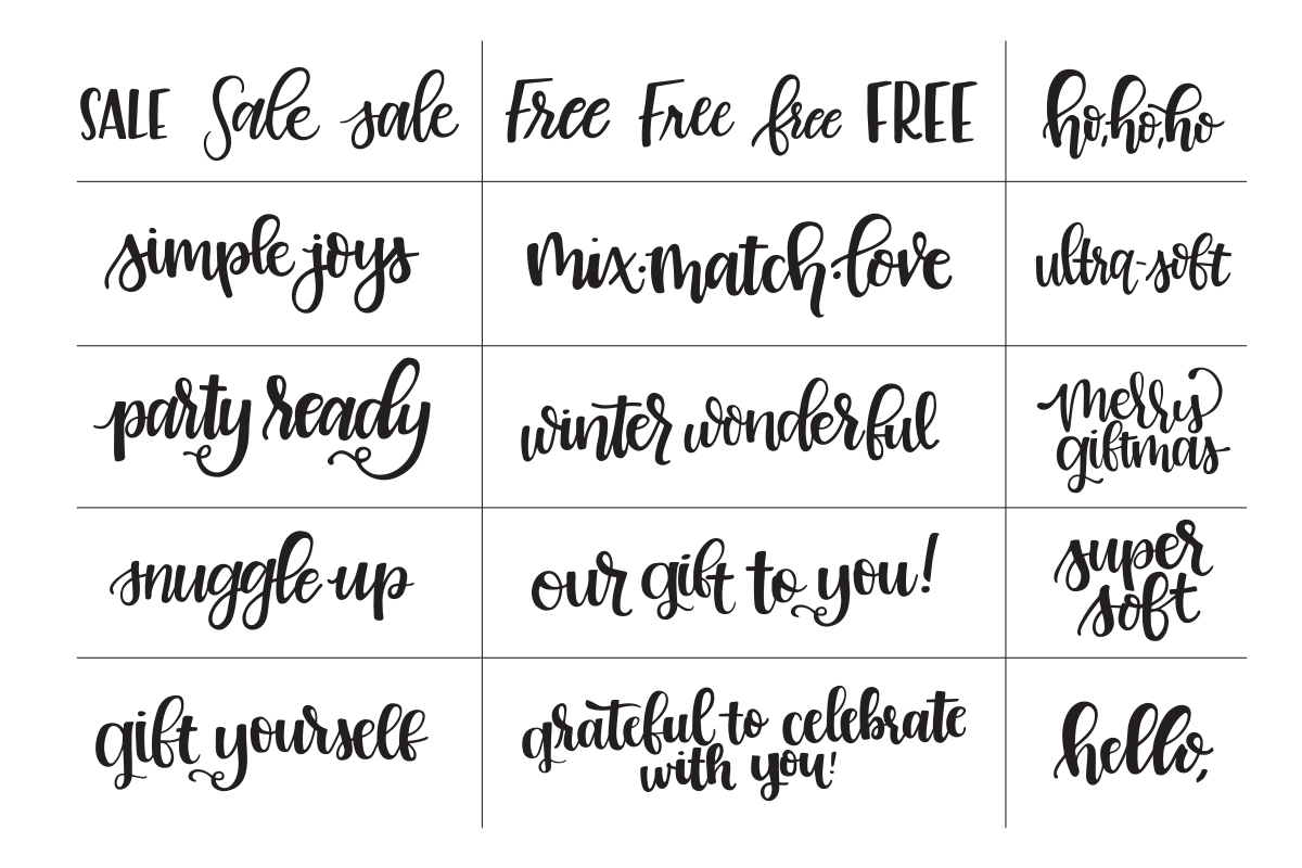 Lettering examples 2